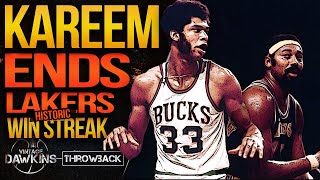 The Game Kareem ENDED Wilt's And Lakers NBA Record 33 Straight Wins Streak!