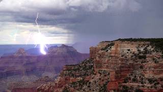 Powerful Lightning Strike at North Rim Of The Grand Canyon - 7/15/2018