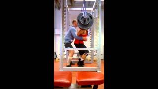 190kg Squat - 1 Rep Max with rubber bands