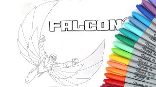 FALCON #1 Coloring Pages | AVENGERS | How to Color Falcon | Coloring for Kids |