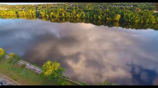 4K Merrimack river drone footage