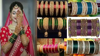 कांच की चूड़ियां डिजाइन ||latest bangle design dulhan kanch Ki chudiyan