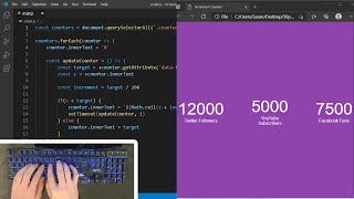 ASMR Programming - Incrementing Counter using HTML CSS JavaScript - No Talking