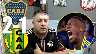 BOCA JUNIORS 2 vs ALDOSIVI 1 REACCION DEL HINCHA DE RIVER