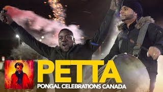 PETTA REVIEW - FDFS Canada Pongal Celebrations with Fireworks, Drummers, Rajini Fans