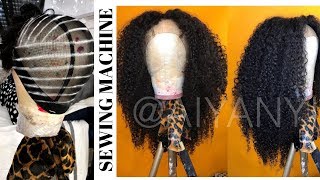 HOW TO MAKE A WIG ON A SEWING MACHINE LIKE A PRO || BEGINNER FRIENDLY ||  JULIA Hair Curly