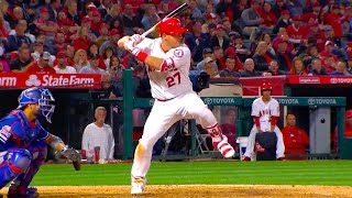 Mike Trout Slow Motion Home Run Baseball Swing Hitting Mechanics Highlights