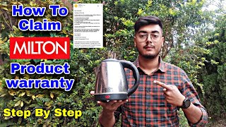 How to Claim Milton Products Warranty / Video Call - Email / Step By Step / Details in Hindi 💥