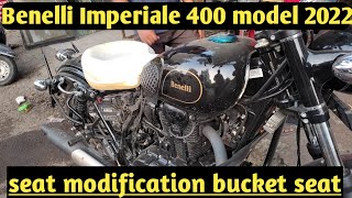 Benelli Imperiale 400 2022 bucket seat | seat modification Benelli Imperiale 400 @pawarseatcovers