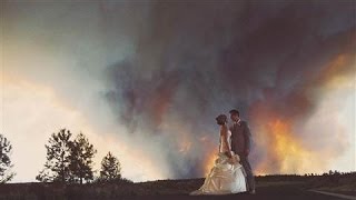 Photos of the Day - Newlyweds Pose Amid Wildfires - June 10, 2014