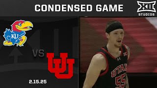 #17 Kansas vs. Utah Condensed Game | 2024-25 Big 12 Men's Basketball