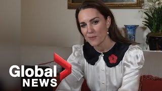 Remembrance Day 2020:  Kate Middleton speaks with military families who have lost loved ones