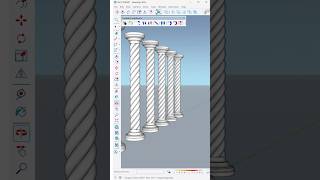 SketchUp tips🌟 Here’s a twisted column model, perfect for dynamic architecture. #art #architecture