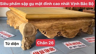 Siêu phẩm Sập gỗ gụ mật 180x220 tứ diện chân 26 ván 3.5 cm VIP nhất từ trước đến nay 0971.236.222