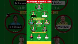 NOS-W VS LNS-W DREAM 11 TEAM PREDICTION ll The hundreds womans dream 11 team prediction #dream11team