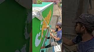 Wall Flower 🌷🌹 Paining 🙋bhai log like aur SUBSCRIBE kare.. #painting #viral #shortvideo #design