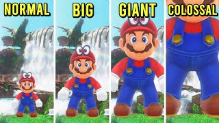 Super Mario Odyssey - Mini VS Small VS Big VS Giant VS Colossal Mario