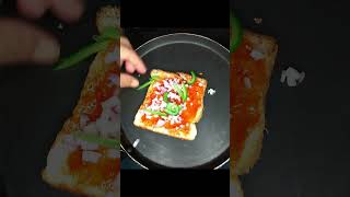 Instant Cheese Burst Bread Pizza Recipe Without Oven | Tawa Pizza Recipe Bread Pizza Recipe #shorts