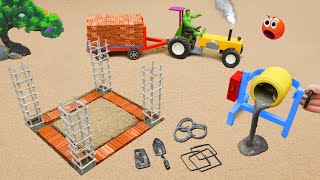 Diy Tractor making Science Project Concrete Mixture Machine | House construction Science Project