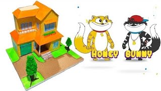 How to make Honey Bunny House | How to make Honey Bunny House 🏡 with cardboard 📦 | Anuj Crafts |