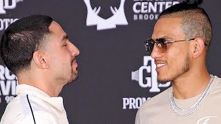 JOSE BENAVIDEZ JR FLASHES EVIL SMILE AT DANNY GARCIA IN FIRST FACE OFF - INTENSE HEAD TO HEAD