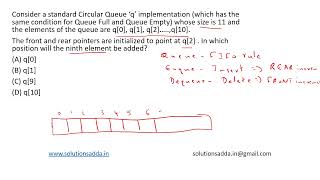 ISRO 2014 | DS | CIRCULAR QUEUE | REAR | ISRO TEST SERIES | SOLUTIONS ADDA | EXPLAINED BY ISRO AIR-1
