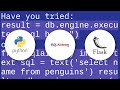 How to execute raw SQL in Flask-SQLAlchemy app