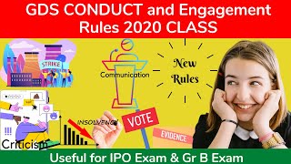 GDS CONDUCT AND ENGAGEMENT RULES 2020 CLASS YOU CAN'T-MISS FOR IPO EXAM: Career Post