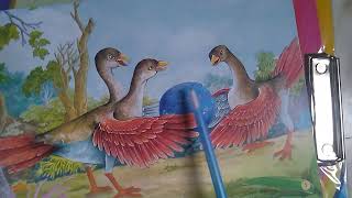 दो सिर वाला पक्षी। double headed bird.