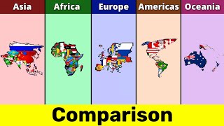 Asia vs Europe vs Africa vs Americas vs Oceania | Continent Comparison | Data Duck 2.o