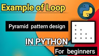Pattern Program Using For While And For Loop in Python| Python Tutorial-13 Hindi (With Notes)