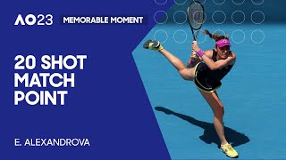 Ekaterina Alexandrova Wins Match on 20 Shot Point! | Australian Open 2023