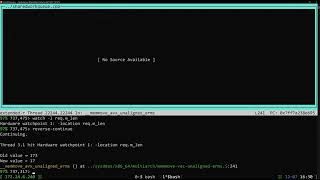 Debugging using reverse watchpoint (command line)