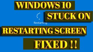 BLOW YOUR MIND: Easily Fix WINDOWS 10 stuck on  Restarting screen!