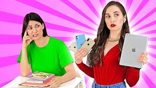 RICH VS NORMAL STUDENTS AT SCHOOL || Back to School Rich vs Broke Funny Girly Life by 123 GO! SCHOOL