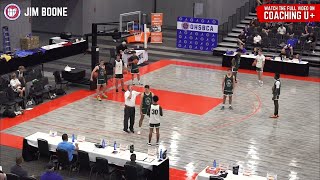 🏀  Jim Boone demonstrates this 3-on-3 drill used to teach his preferred closeout technique in t...