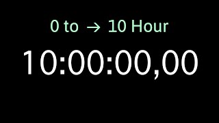 Timer from 0 to 10 hours stopwatch digital workout clock. 10 Hour Countup Timer. 1080p.