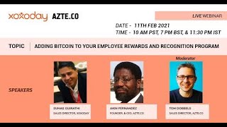 Webinar : Adding Bitcoin to your employee rewards and recognition program.