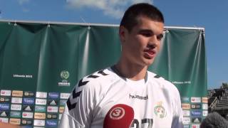 Lietuvos futbolo U-19 rinktinės žaidėjų ir trenerio komentarai prieš pirmąjį mačą su olandais