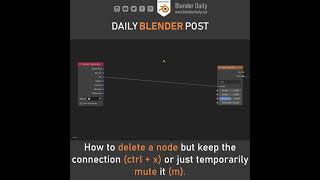 How to Delete a Node but Keep the Connection in Blender