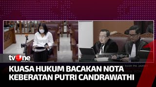 Pembacaan Nota Keberatan Putri Candrawathi oleh Kuasa Hukum | Kabar Khusus tvOne