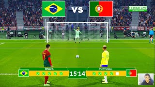 Brazil vs Portugal - Penalty Shootout 2023 | Ronaldo vs Neymar | eFootball PES Gameplay