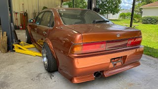 Getting the k24 swapped Cefiro dialed in. It’s running great now.