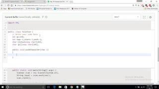 Day 18 Queues and Stacks! hackerrank | java | tutorial