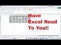 How to Use The Speak Cells Feature in Microsoft Excel to Have Excel Read Your Spreadsheet! #msexcel