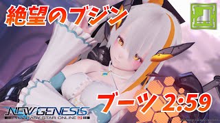 【PSO2:NGS】絶望のブジン ブーツソロ 2:59 無被弾