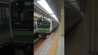 【桜木町駅】根岸線直通・横浜線のJR東日本E233系電車、終点到着（神奈川県）JR EAST Yokohama Negishi Line Sakuragicho Station JAPAN TRAIN