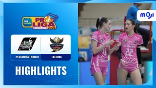 Pertamina Enduro vs Falcons  3-0 | Highlight PLN Mobile Proliga Putri 2025 | Moji