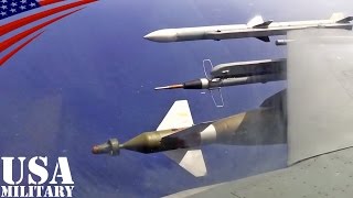 F-16戦闘機の細長い小島での爆弾投下訓練・コックピット映像 - F-16 Fighter Jets Bombing on Small Island - Cockpit View