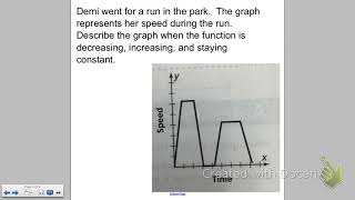 Grade 8 Video 3.5 Intervals of increase and decrease